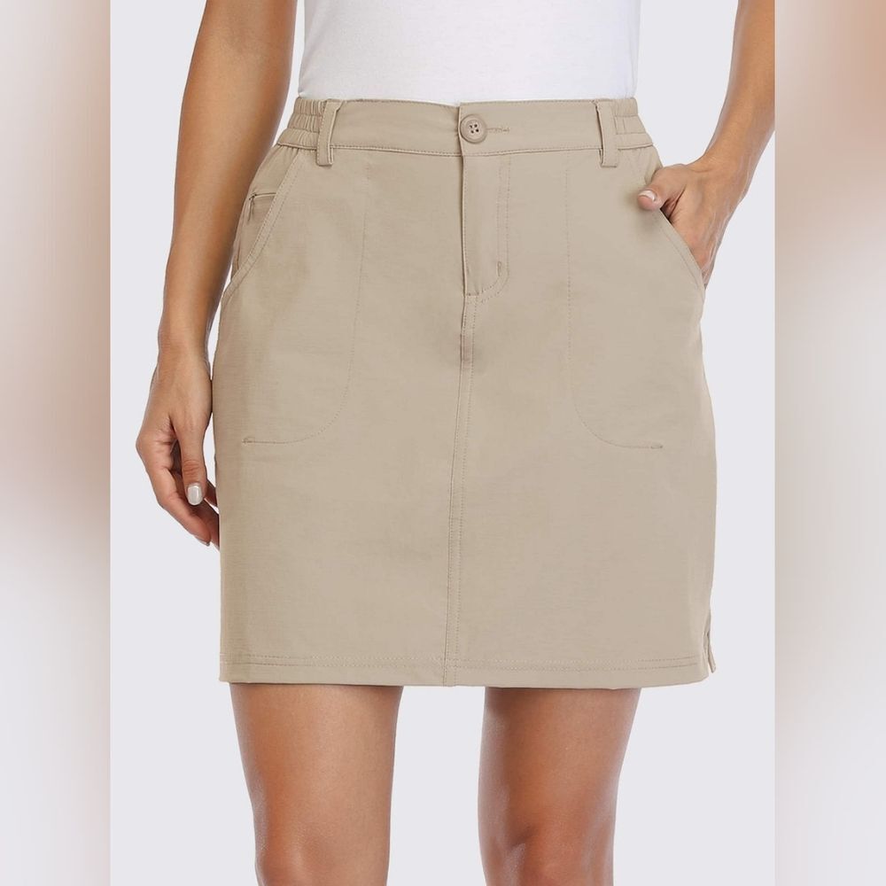 Willit Women's Khaki Lightweight Outdoor Skort Size Medium EUC